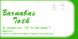 barnabas toth business card